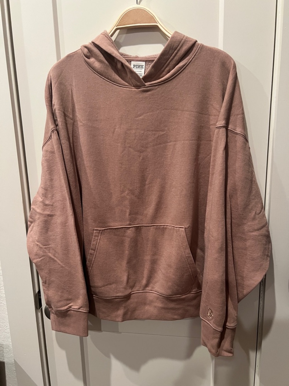PINK Victoria's Secret Mauve Dusty Rose Hooded Sweatshirt